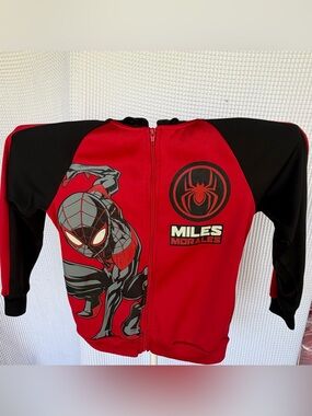 Marvel Miles Morales Red and Black Kids' Spider-Man Jacket